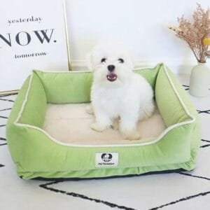 Cama para mascotas (M) verde