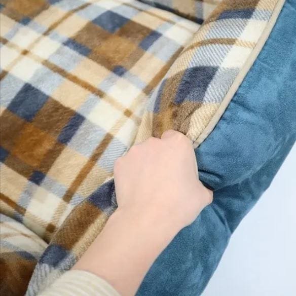 Cama de lujo para mascotas con refuerzo ortopédico (XL)